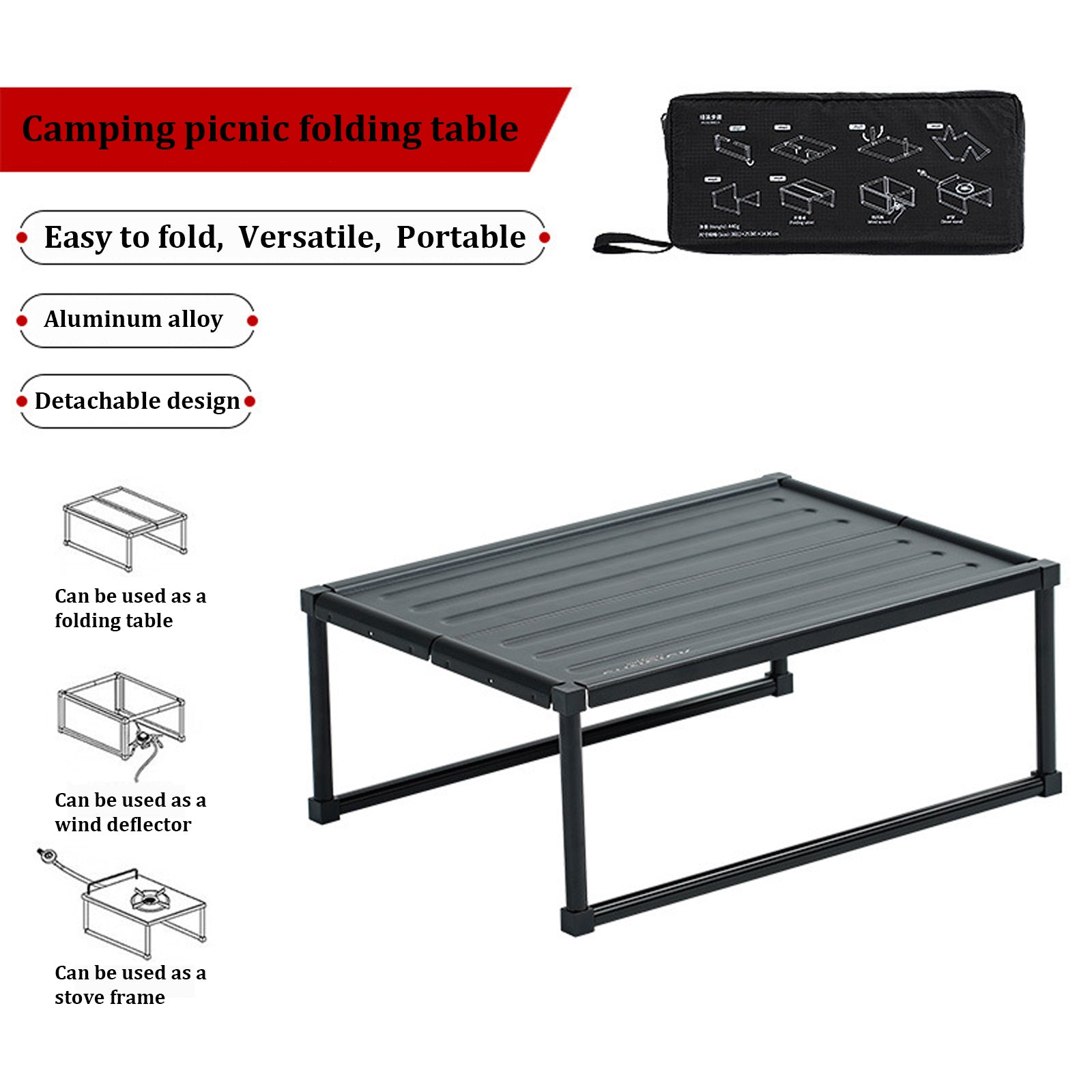 Outdoor small table portable camping dining table