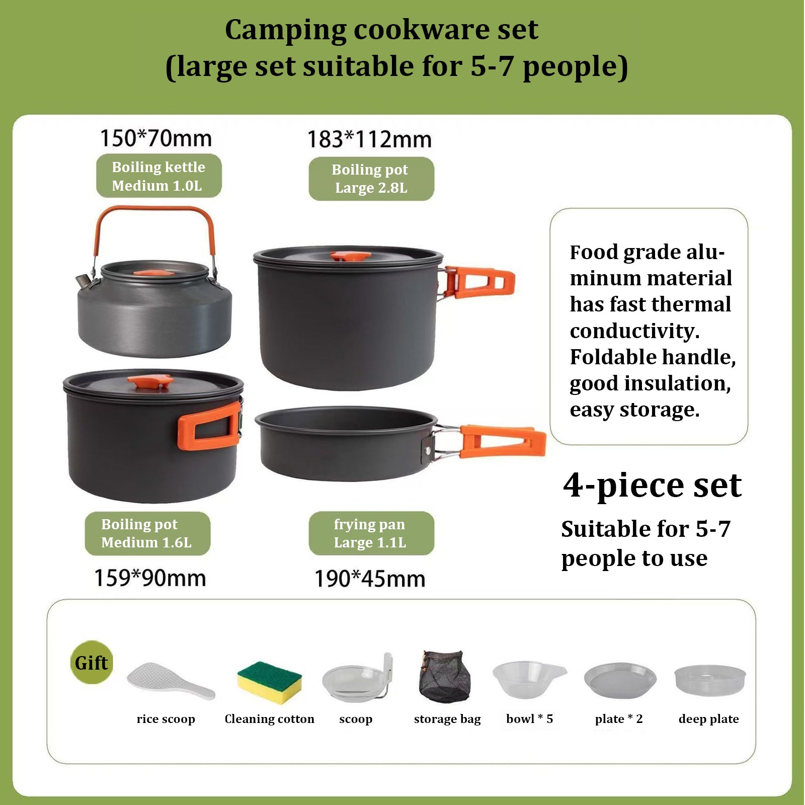 Camping cookware set