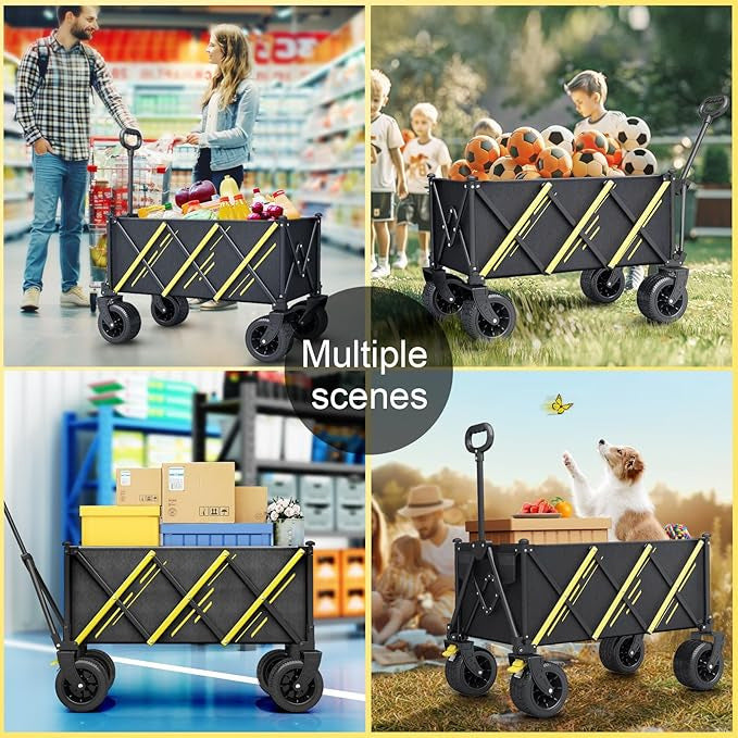 Foldable, easy to store, outdoor camping handcart